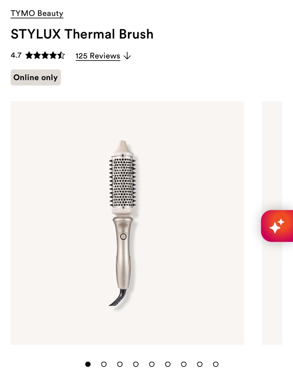 BNIB Styluxe Thermal Round Brush — Champagne